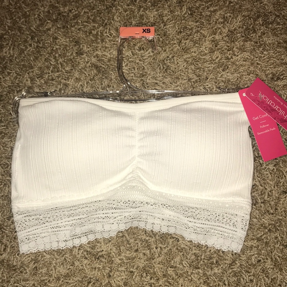 White bandeau top